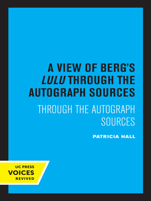 cover image of A View of Berg's Lulu
